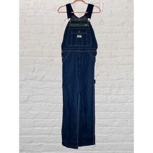 Vintage Liberty Bib Overalls Mens 30x32 Dark Wash Denim Workwear Carpenter USA